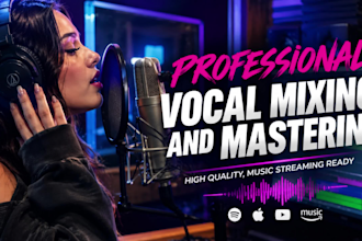 provide pro vocal mixing and mastering in 48h