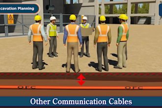 create 3d industrial safety training animation for oil and refinery gas plants