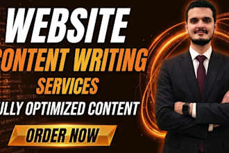 be your website content writer and write landing page,about us and service pages