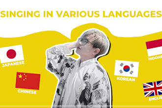 sing in chinese,  japanese, korean,or indonesian for you