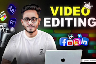 do professional youtube video editing, social media and commercial video edit