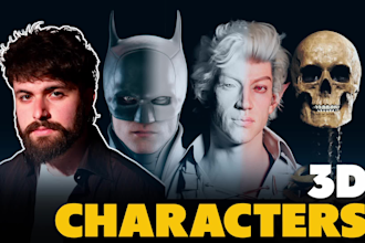 create a realistic 3d character models