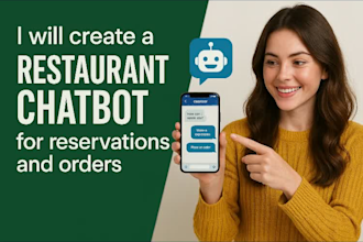 develop a restaurant chatbot for reservations and orders