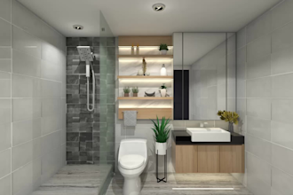 do create minimalist 3d interior design for your bathroom
