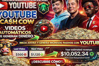 rentable youtube, cash cow, cash cow canal, automatizado cash cow videos