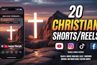 make christian reels, bible reels, motivational video for youtube channel