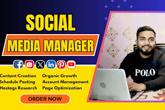 be your social media marketing manager or brand manager and content creator