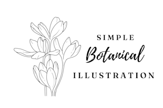 draw minimalist floral object, fruit, plant illustration
