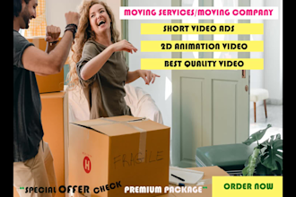 customize this moving company or mover promo short video ads