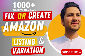 create amazon fba product listing and variation or fix error