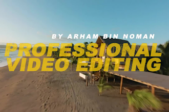 do professional video editing for you in a cinematic style