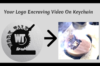 make video while engraving your logo on wood key chain
