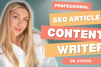 do seo article writing and will be your blog post web content writer