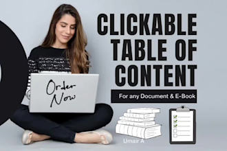 create clickable table of contents for your ebook on ms word or PDF