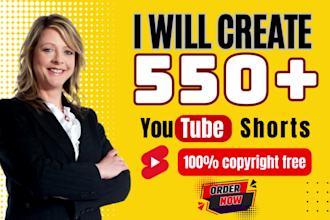 create 550 viral youtube shorts video, motivational shorts or pets funny videos