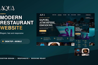 build a modern responsive website for restaurants and bars