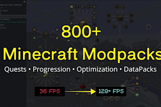 fix, optimize or create your minecraft modpack with quests and menu