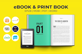do book formatting and layout design for print and ebook