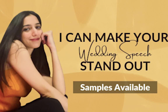 write a wedding speech that will leave everyone speechless