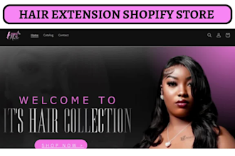 design wix hair extension shopify store hair website salon store website
