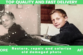 do old photo restoration, colorize, repair damaged photos