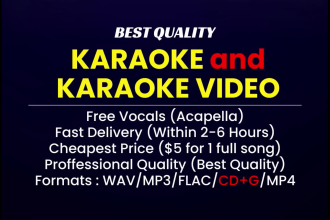 make a karaoke track or video or cdg by removing vocals from any song