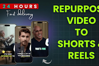 repurpose content to reels, tiktok with eye catching subtitles