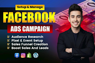 setup facebook ads campaign, instagram ads and meta fb ads campaign