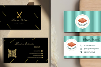 design luxury business card for beauty or bakeries