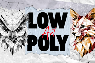 draw custom low poly or geometric art for tattoos, gifts, or decor