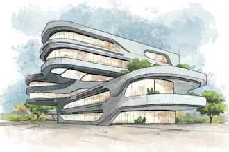 do professional landscape and architectural sketches and perspectives