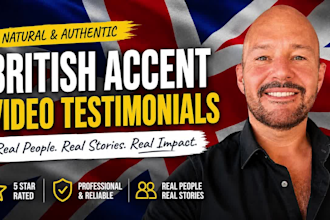 record a british spokesperson video testimonial