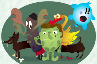 design cartoon characters and creatures