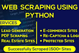 do data mining, data scraper, python web scraping,  data extraction