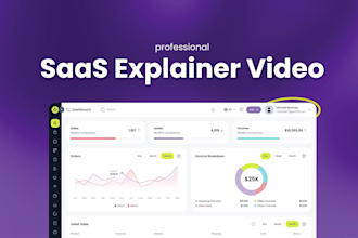 create 2d saas animation, saas explainer video with ui animation