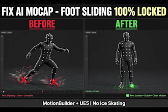 clean ai mocap fix foot sliding jitter and retarget to unreal unity blender