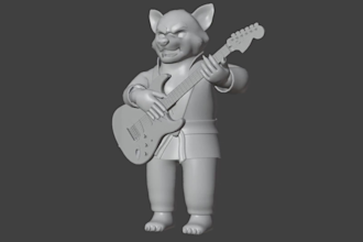 design stylized 3d character model, vrchat avatar, vtuber, 3d rigging