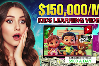 create kids 2d, 3d animation for kids, nursery rhymes, a,b,c kids video