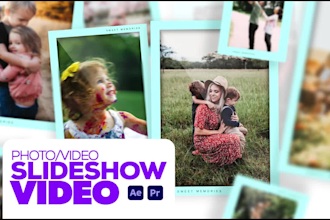 create wedding, birthday any memorial photo slideshow video