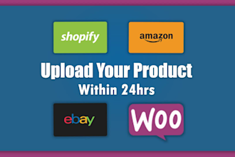 product upload in shopify, amazon, ebay, woocommerce store