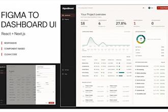 convert figma dashboard UI to react or next js