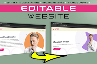 build editable website html css js responsive updateable
