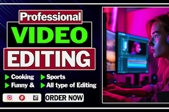do cooking video editing for restaurant food recipe in 4k