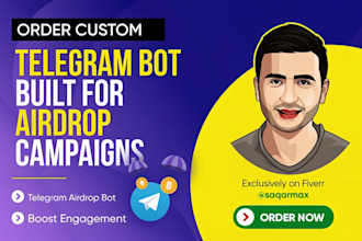 create telegram airdrop bot for you