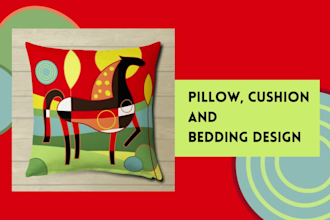 design patterns for pillow, cushion and bed linen