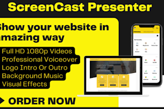 record HD screencast video tutorial video for website or app