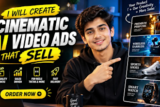 create cinematic ai video ads and product ads, ai tiktok ads