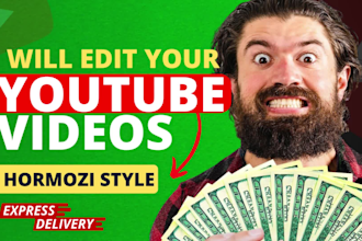 do professional video editing in hormozi style, youtube video editors