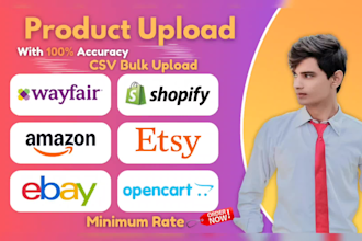 upload or add products to wayfair shopify amazon etsy ebay