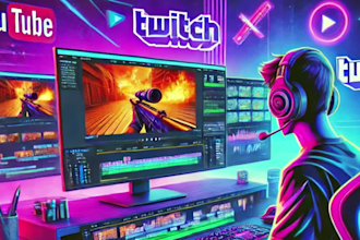 professionally edit youtube and twitch gaming videos